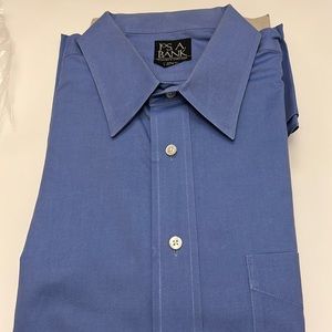Jos A Bank long sleeve dress shirt 17.5/35 blue